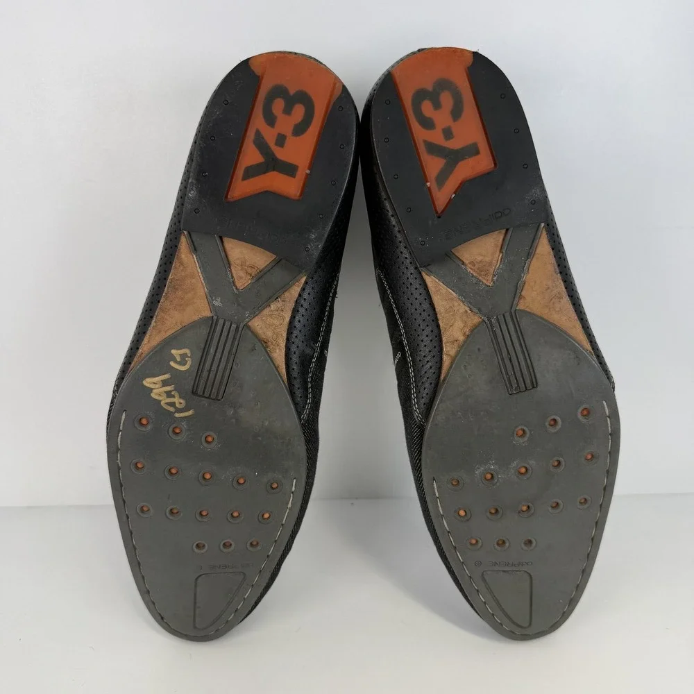 Adidas x Y-3 Yohji Yamamoto Boots Mens 10.5 Black Leather Denim Chukka Lace Up